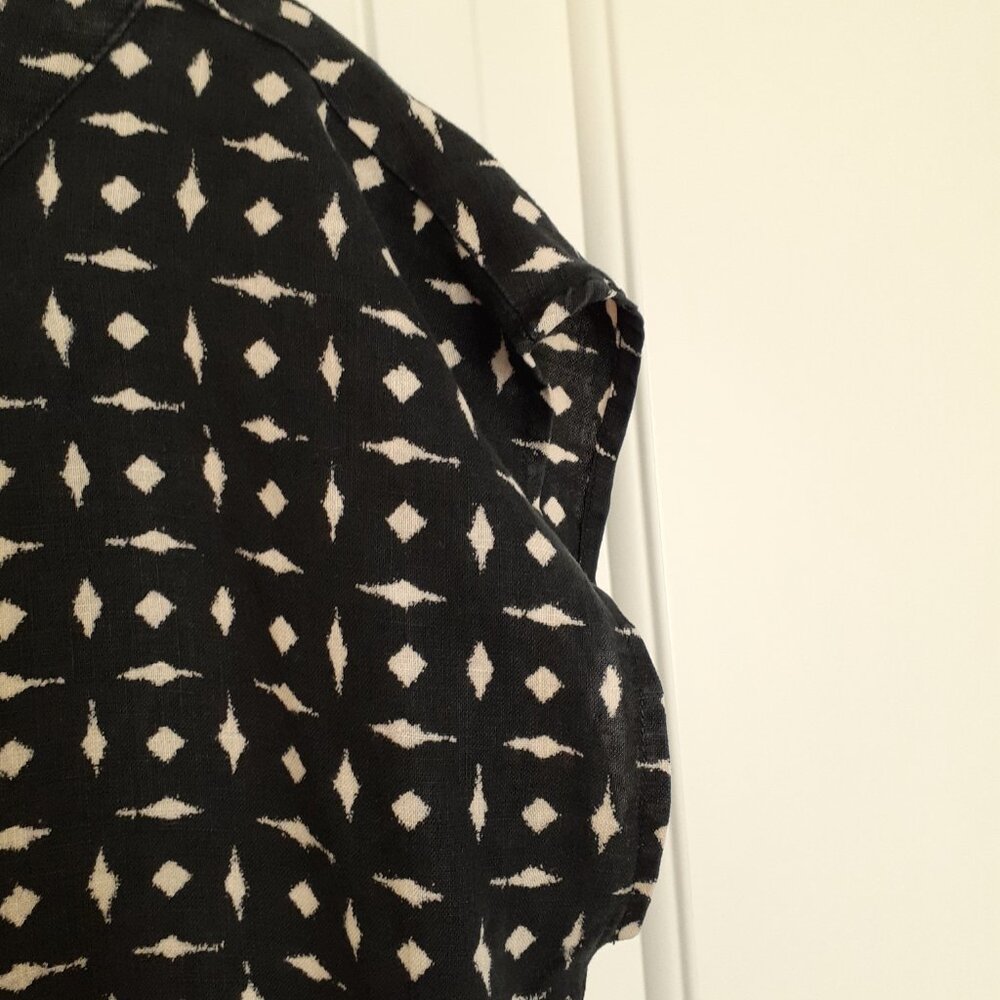 J. Jill Love Linen Shift Dress Black Size MP Petite - Picture 6 of 12